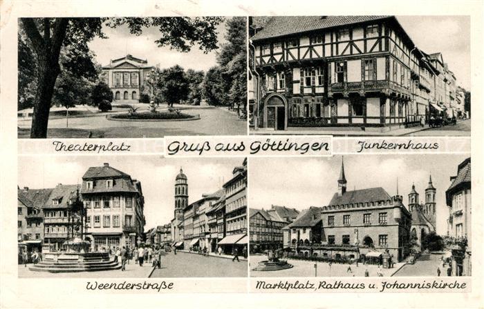 Goettingen Niedersachsen Theaterplatz Junkernhaus Weenderstrasse Marktplatz Rath