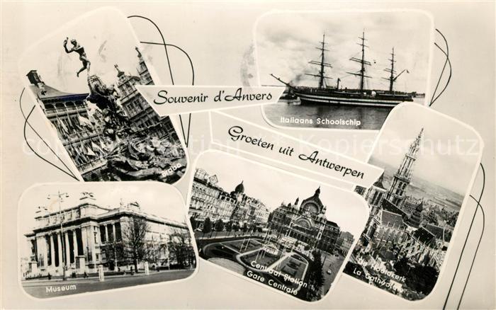 Antwerpen Anvers Braba Museum Italiaans Schoolschip Gare Centrale Cathedrale