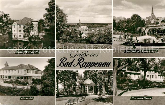 Bad Rappenau Schlosskurheim Freibad Solebrunnen Kurhotel Kurmittelhaus
