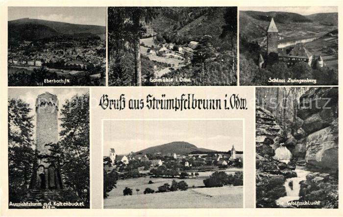 Struempfelbrunn Eberbach Gaimuehle Schloss Zwingenberg Aussichtsturm Katzenbucke