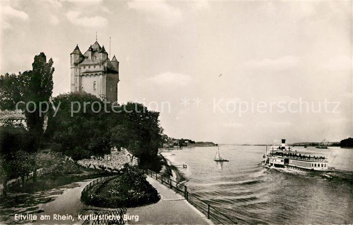 Eltville Rhein Kurfuerstliche Burg Rheinfaehre