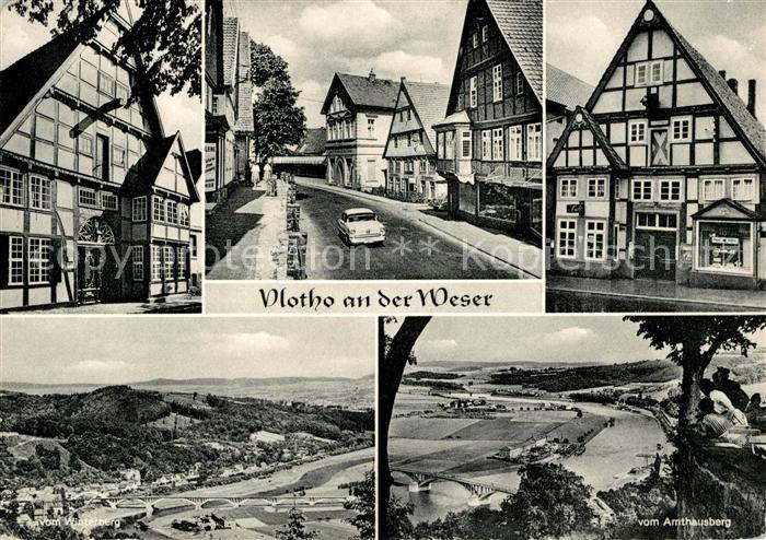 Vlotho Ortsmotive Blick vom Winterberg und Amthausberg