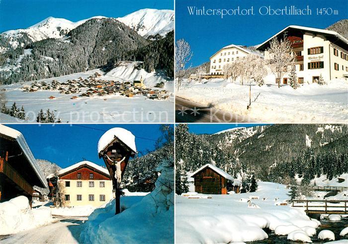Obertilliach Panorama Hotel Weiler Hof Wegekreuz Winteridyll