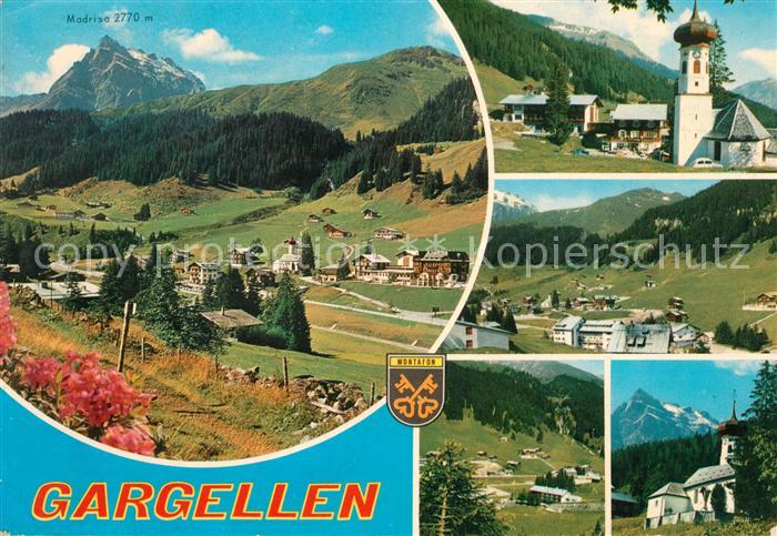 Gargellen Vorarlberg Madrise Kirche Panorama