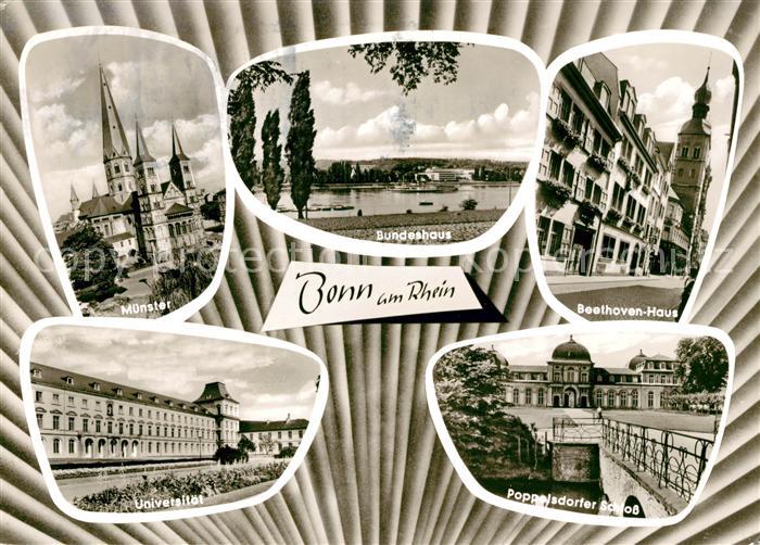 Bonn Rhein Muenster Bundeshaus Beethoven Haus Universitaet Poppelsdorfer Schloss