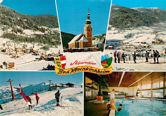 Bad Kleinkirchheim Kaernten Thermalbad Kirche Skischule Eisplatz Rodelbahn