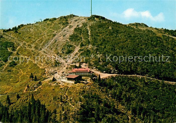 Grosser Arber Schutzhaus und Bergstation Fliegeraufnahme