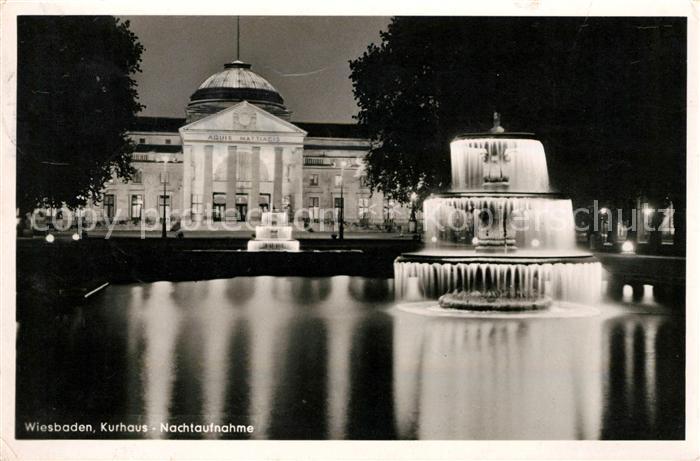 Wiesbaden Kurhaus bei Nacht
