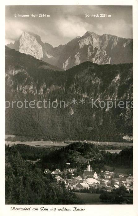 Oberaudorf mit wildem Kaiser Ellmauer Halt und Sonneck