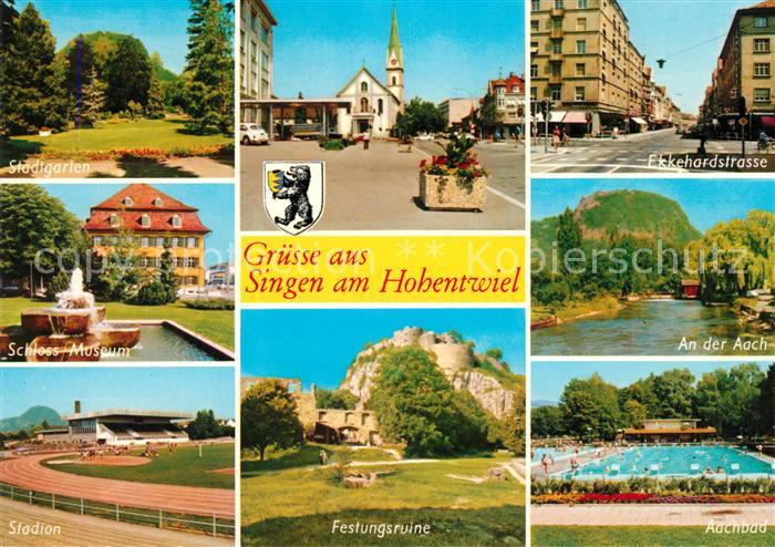 Singen Hohentwiel Stadtgarten Schloss Museum Stadion Festungsruine Ekkehardstr A