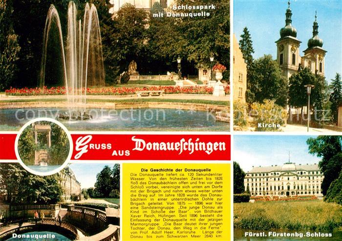 Donaueschingen Schlosspark Donauquelle Kirche Fuerstl Fuerstenberg Schloss