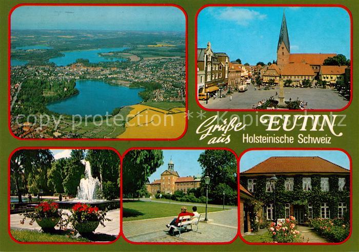 Eutin Fliegeraufnahme Markt Kirche Park Schloss