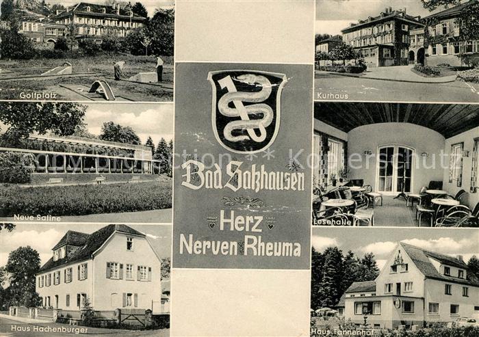 Bad Salzhausen Golfplatz Kurhaus Saline Lesehalle Haus Hachenburger Haus Tannenh