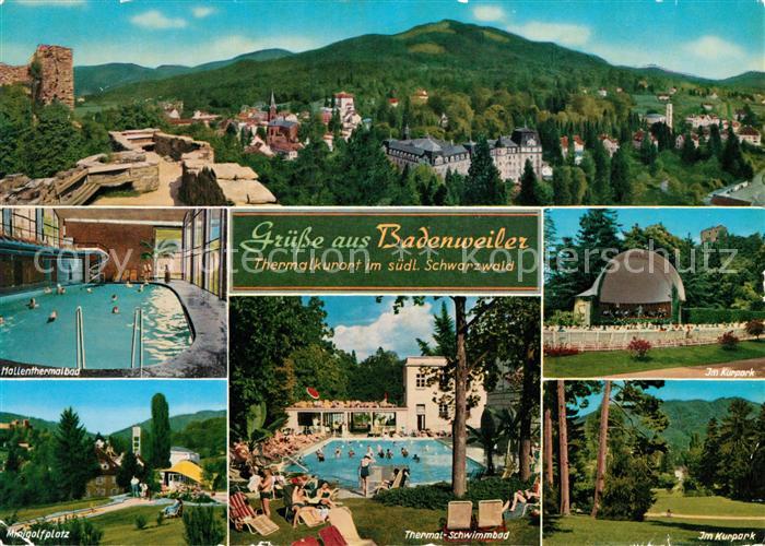 BADENWEILER BW Panorama Hallenbad Minigolfplatz Thermalschwimmbad Kurkonzert Kur