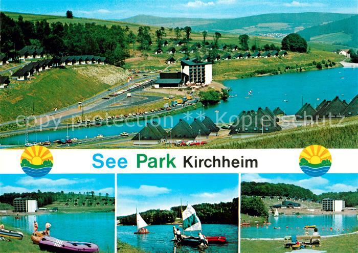 Kirchheim Hessen See Park Fliegeraufnahme Stausee Teilansichten