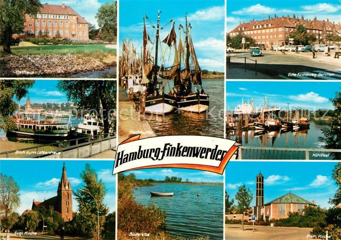Finkenwerder Rathaus Fischkutter Ecke Finksweg Bentstr Loetzenhaus Koehlfleet Ev