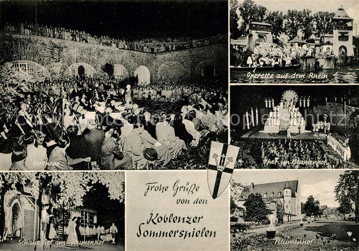 Koblenz Rhein Koblenzer Sommerspiele Serenade Schauspiel im Blumenhof Operette a