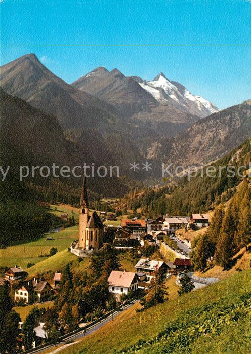 Heiligenblut Kaernten mit Kirche und Grossglockner