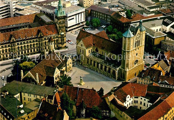 Braunschweig Burgplatz mit Rathaus Fliegeraufnahme