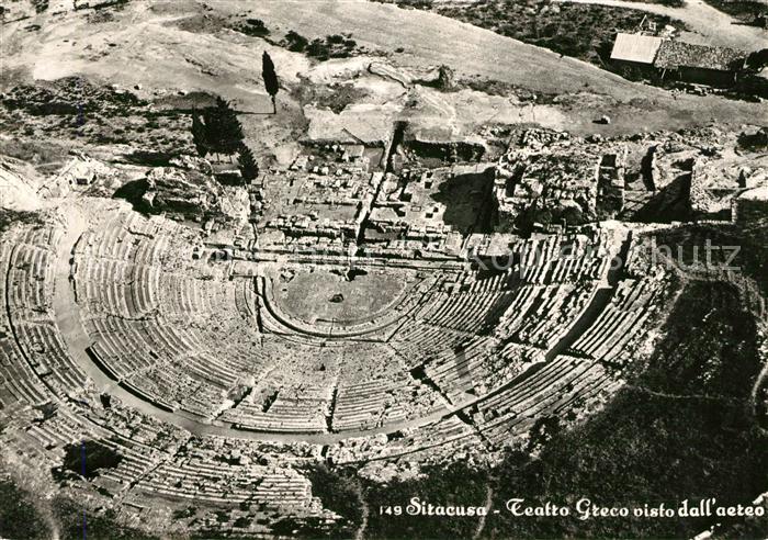 Siracusa Theatro Greco visto dall aereo
