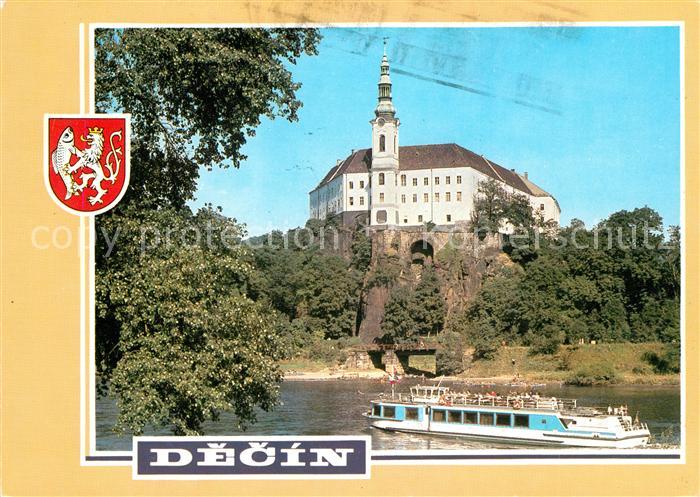 Decin Boehmen Schloss Fahrgastschiff