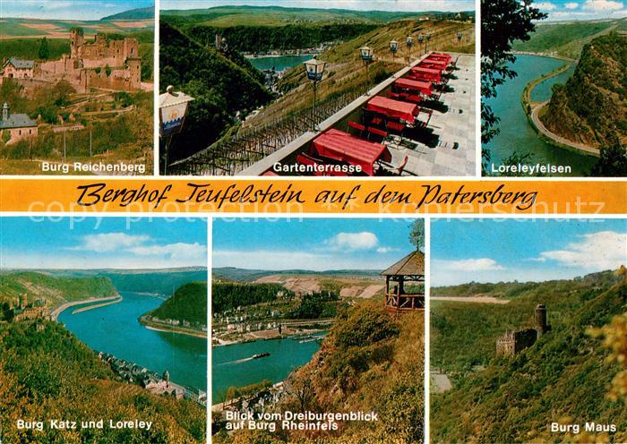 Patersberg Burg Reichenberg Berghof Teufelstein Gartenterrasse Loreleyfelsen Bur