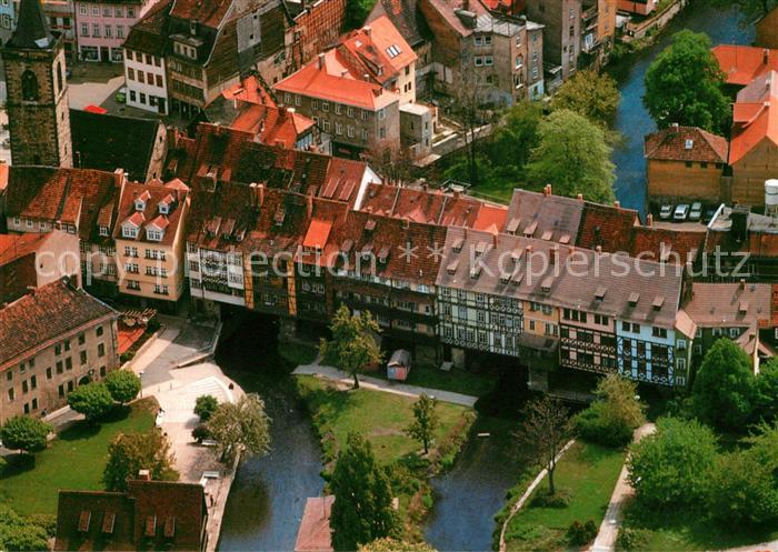 Erfurt Kraemerbruecke Fliegeraufnahme