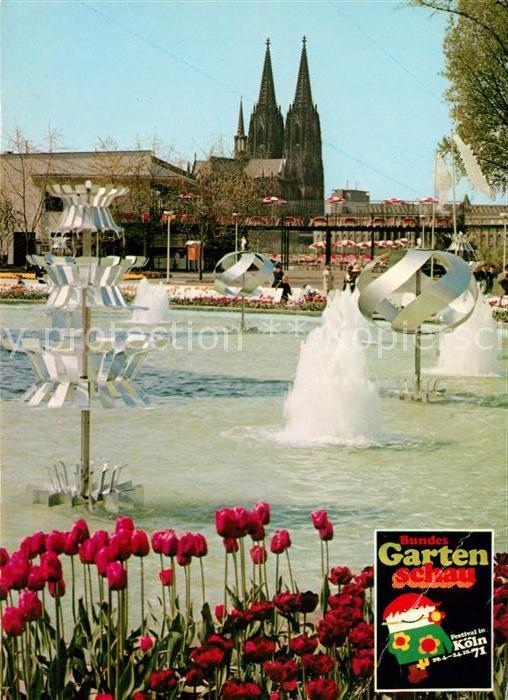 Koeln Rhein BUGA Koeln 71 mit Dom