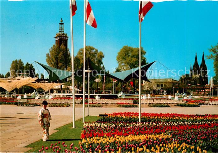 Koeln Rhein BUGA Koeln 71 Farbenpracht am Tanzbrunnen