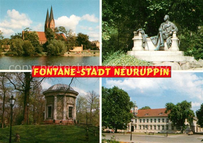 Neuruppin Kirche Neuruppiner See Fontane Denkmal Tempelgarten Altes Gymnasium