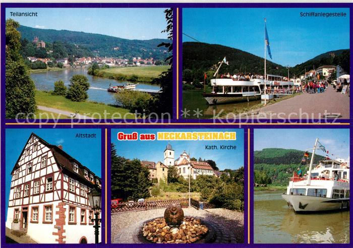 Neckarsteinach Schiffanlegestelle Katholische Kirche