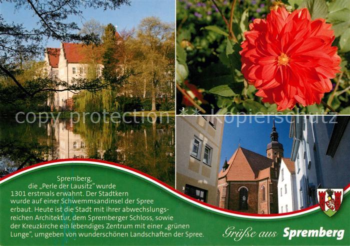 Spremberg Niederlausitz Schloss Schwanenteich Dahlie Kreuzkirche