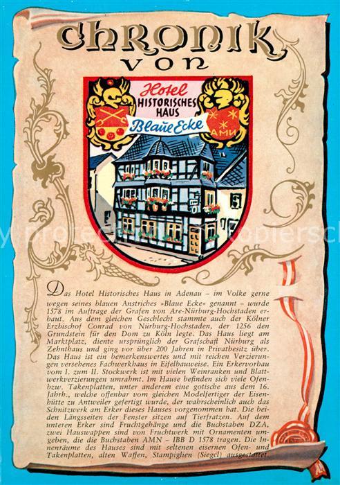 Adenau Ahrweiler Rheinland-Pfalz Chronik Hotel Historisches Haus