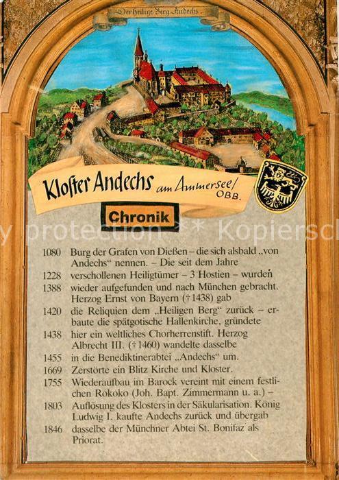 Andechs Kloster Andechs Ammersee Chronik