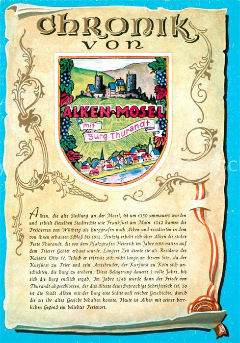 Alken Koblenz Burg Thurandt Chronik