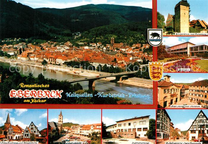 Eberbach Neckar Obere Badstrasse Jugendherberge Kurhaus Pulverturm