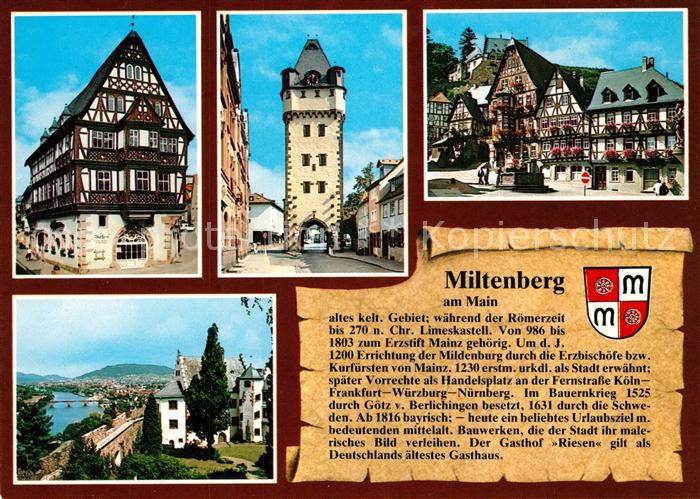 Miltenberg Main Hotel Riesen Marktplatz Mildenburg Wuerzburger Tor