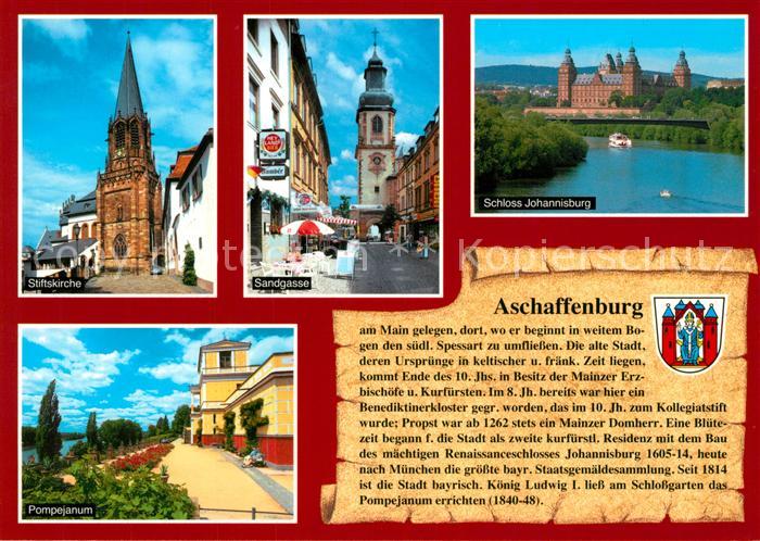 Aschaffenburg Main Sandgasse Schloss Johannisburg Pompejanum Stiftskirche