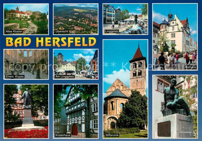 Bad Hersfeld Linggplatz Rathaus Stiftsruine Kuesterhaus Krypta Kloster
