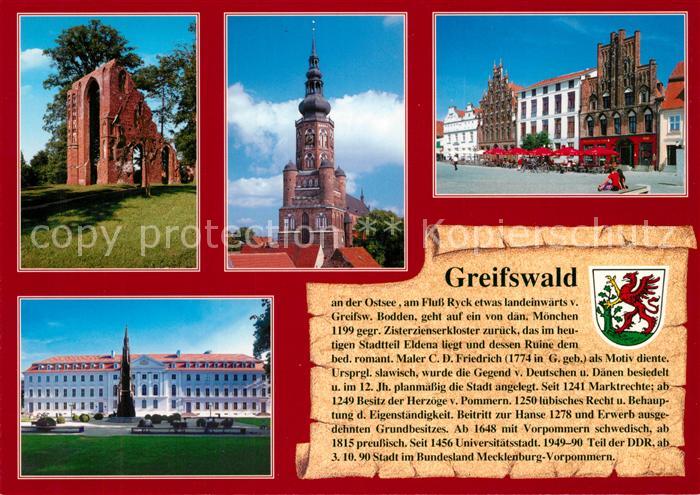 Greifswald Klosterruine Eldena St.-Nikolai-Dom Marktplatz
