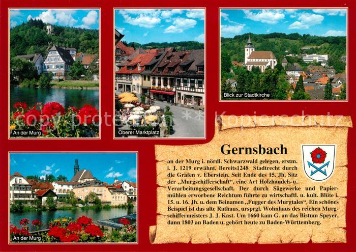 Gernsbach Oberer Marktplatz Stadtkirche