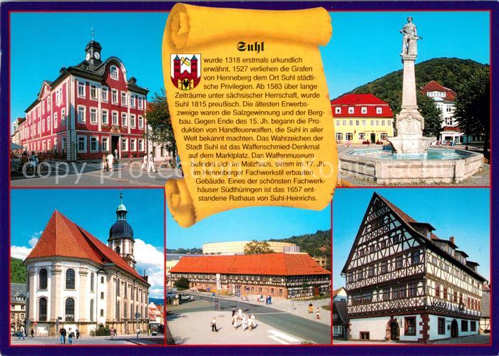 Suhl Thueringer Wald Rathaus Kreuzkirche Rathaus Suhl-Heinrichs