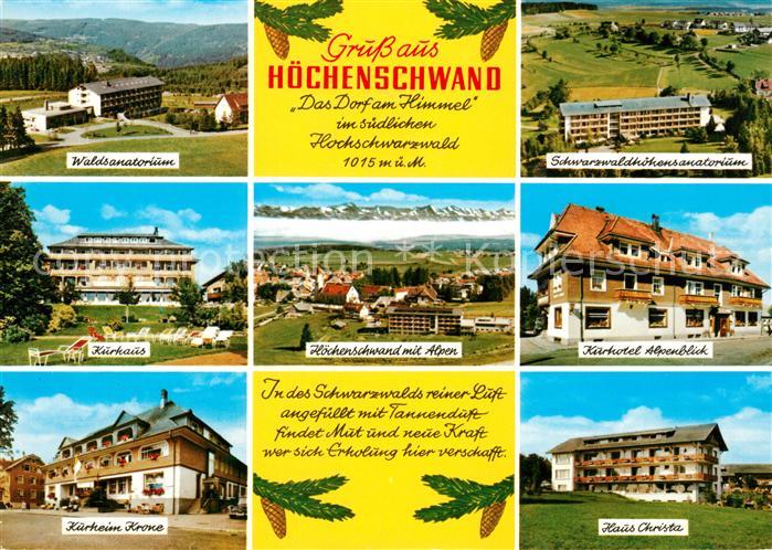 Hoechenschwand Schwarzwald BW Haus Christa Kurhotel Alpenblick Kurheim Krone
