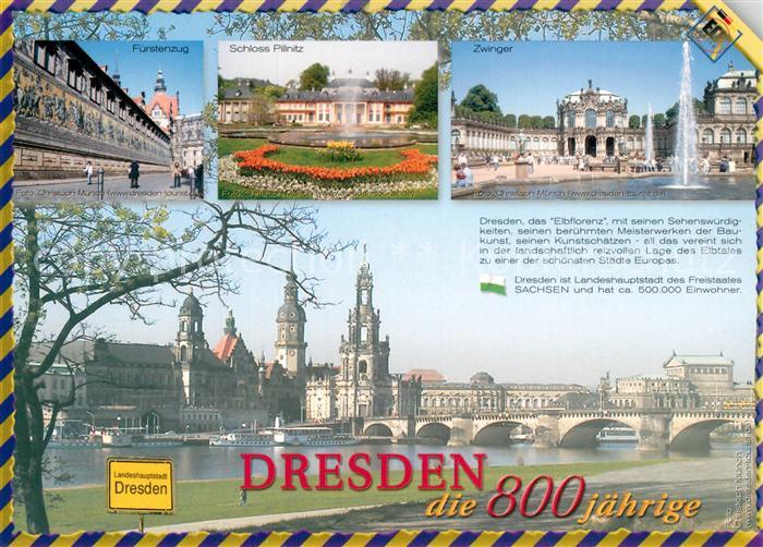 Dresden Zwinger Schloss Pilnitz Fuerstenzug