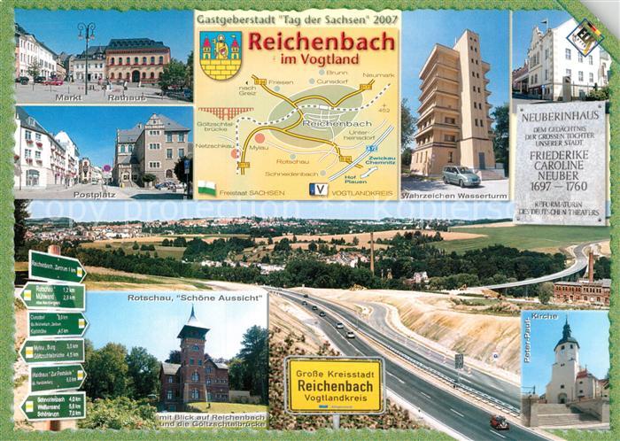 Reichenbach Vogtland Postplatz Markt Rathaus