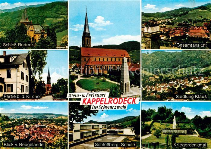 Kappelrodeck Kirche Schloss Rodeck Kriegerdenkmal