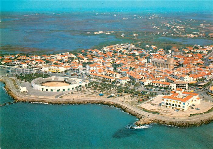 Les Saintes-Maries-de-la-Mer Fliegeraufnahme Camargue