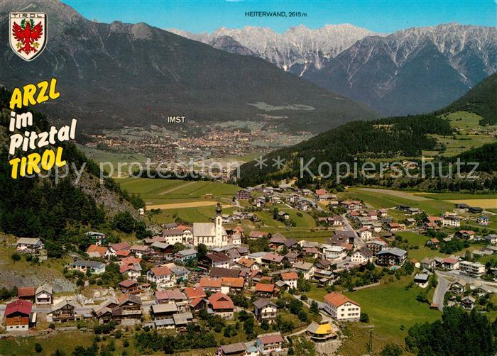 Arzl Pitztal Fliegeraufnahme Heiterwand Imst