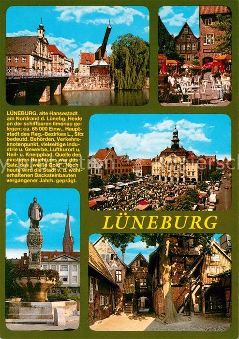 Lueneburg Alter Kran Kaufhaus Glockenhof Rathaus Marktplatz