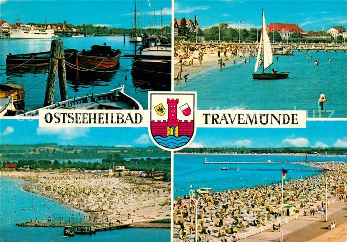 Travemuende Ostseebad Strand Hafen Segelboot